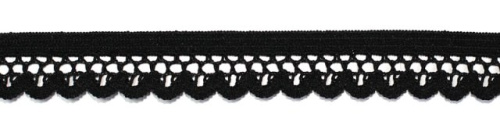  5458 черный резинка бельевая 14мм (намотка 144 ярда = 131,7 метра)  ТриКатушки