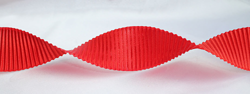  Лента "гофре" атласная арт. 3095 ширина 40 мм (упаковка 15 метров) цв.красный  ТриКатушки