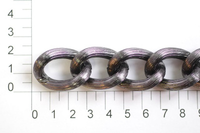  UX 014С цепь алюминий цв. black nickel (упаковка 10 метров)  ТриКатушки