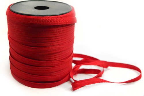  Лента киперная 10 мм. 100% п/э цв. 621/250 м Красный  ТриКатушки