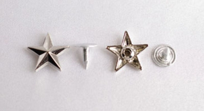  051-F черный никель Хольнитены декоративные "металл" 15мм (упаковка 500 штук)  ТриКатушки