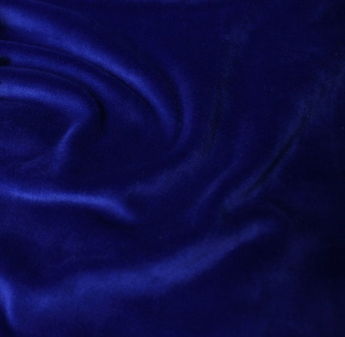  Бархат-велюр стрейч арт.3019 цв.707 синий (василек)  ТриКатушки