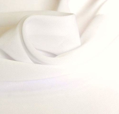  Ткань Шифон 2009 ш. 150 см.,цвет №001 молочный  ТриКатушки