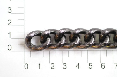  UX 015С цепь алюминий цв. black nickel (упаковка 10 метров)  ТриКатушки