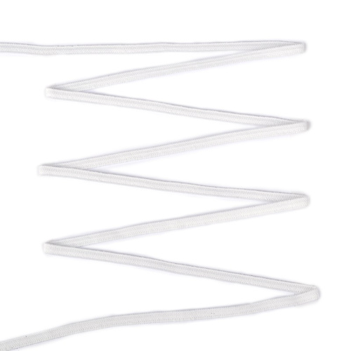  Резинка вязанная 4мм цв белый (уп 400м)  ТриКатушки