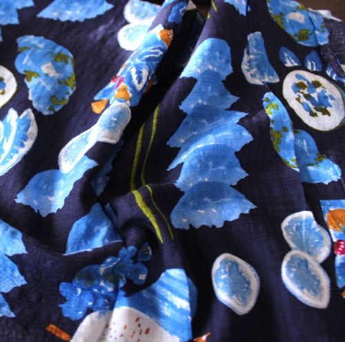  Ткань Поплин-жатка ПРИНТ арт. 2112 цв. 21  ТриКатушки