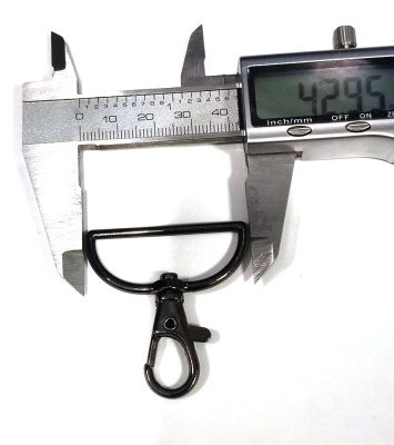  Карабин 40(38)мм металл,поворотный цв. Никель (фас.10/100/200 штук)  ТриКатушки