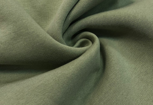  Ткань Футер 3-х нитка г/к с начесом 320гр.кв.м, 67% Хб+33% ПЭ, пенье, цв. Шалфей IS  ТриКатушки