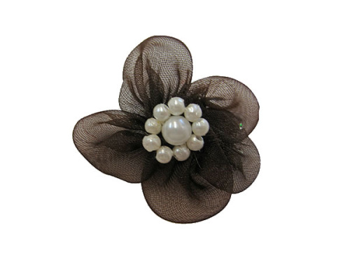  017 F пришивной элемент (упаковка 100 штук) темно-коричневый  ТриКатушки