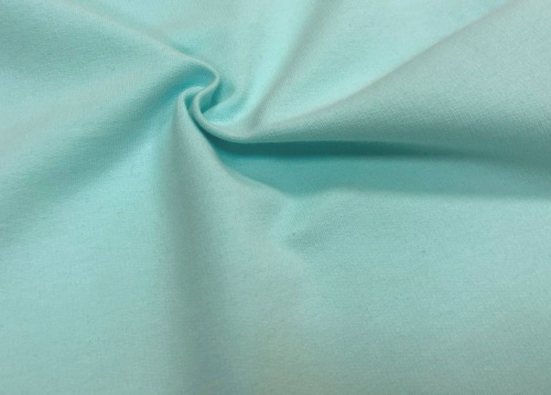  Ткань Футер 3-х нитка г/к петельный 320гр.кв.м, 80% Хб + 20% ПЭ, пенье, цв. Ментол тиффани IS  ТриКатушки