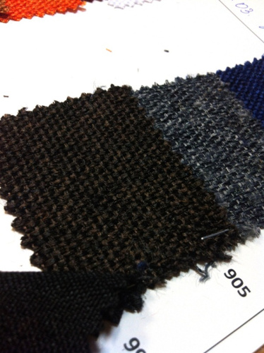  Ткань 1085 Рогожка костюмная, цв. 905 коричневый  ТриКатушки