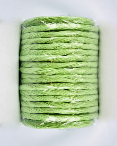  Шнур для упаковки "бумага" 5мм (упаковка 14 метров) цв. №04 зеленый  ТриКатушки
