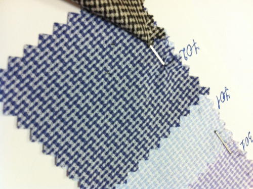  Ткань Сорочечная "орнамент" 2080 (55 Пэ, 45 Вис; 180гр/мп, ш. 1.5м) цв. 702 синий  ТриКатушки