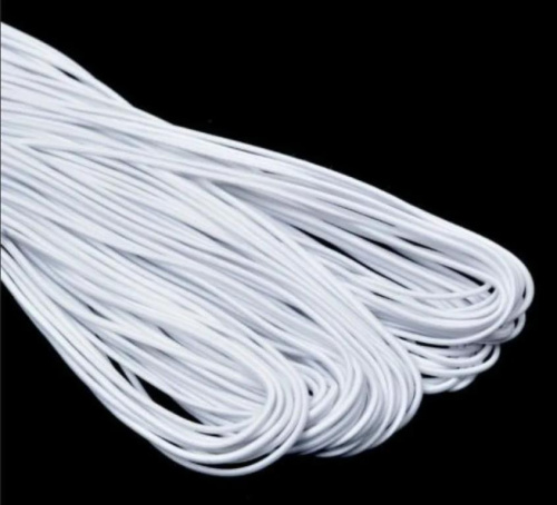  Резинка шляпная 2 мм цв.Белый (уп. 5 ± 0,5 м)"ProKnopka"  ТриКатушки