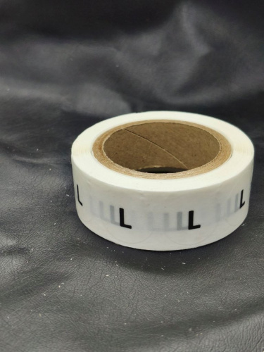  Размерник-наклейка на плёнке L (рул.500шт)  ТриКатушки