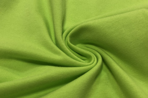  Ткань Кулирная гладь г/к с/л, 210гр.кв.м, 92% Хб + 8% лайкра, пенье, цв. Яркий салат  ТриКатушки