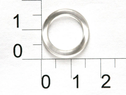  1200Т прозрачный Кольцо пластик d=12мм (упаковка 1000 штук)  ТриКатушки