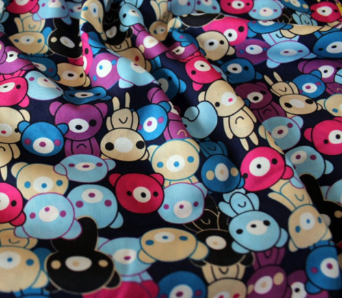  Ткань 2113 Шёлк искуственный ПРИНТ № 5  ТриКатушки