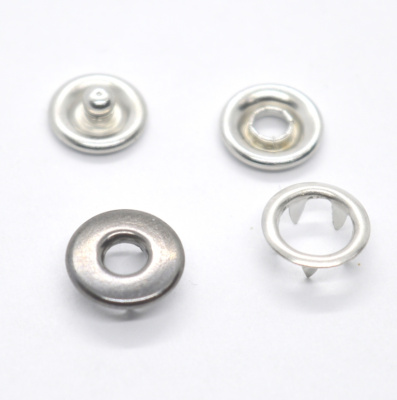  Кнопка трикотажная (бублик) 9,5 мм, цв.чёрный никель(уп.20 шт.) ProKnopka  ТриКатушки