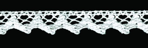  0109F белый кружево вязанное 18мм (намотка 20 ярдов = 18,3 метров)  ТриКатушки