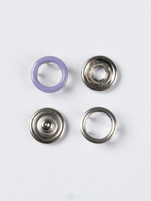  Кнопка рубашечная (кольцо) 9,5 мм - эмаль 166/1440 шт., цв. сиреневый TALS  ТриКатушки