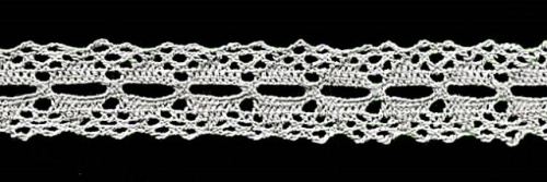  0004F лён кружево вязанное 21мм (намотка 20 ярдов = 18,3 метров)  ТриКатушки
