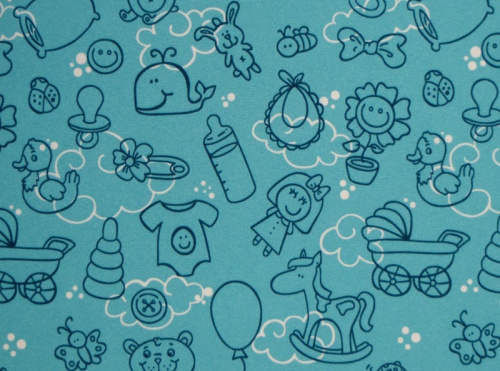  Ткань курточная детская  Дьюспо 240T WR PU цв.Baby Boom бирюза 15-4722  ТриКатушки