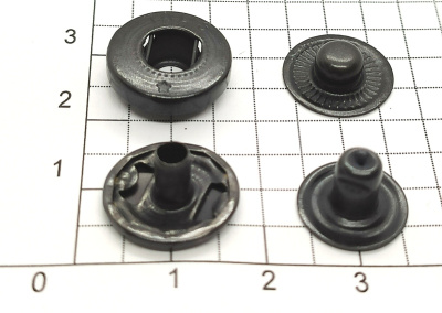  Кнопка 15мм Альфа сталь цв.Оксид  (уп 720шт) Tals(Турция)  ТриКатушки