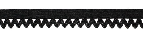  5411 черный резинка бельевая 13мм (намотка 144 ярда = 131,7 метра)  ТриКатушки