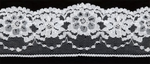  998 белый кружево-капрон 45мм (намотка 27,4 метров)  ТриКатушки