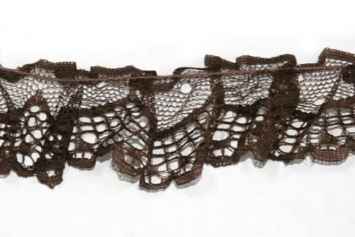  616 коричневый РЮШИ ширина 28мм (намотка 50 ярдов = 46 метров)  ТриКатушки