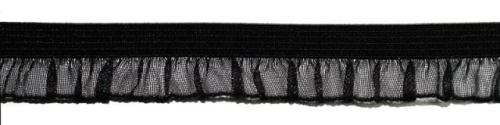  6209-15 черный резинка бельевая 15мм (намотка 144 ярда = 131,7 метра)  ТриКатушки