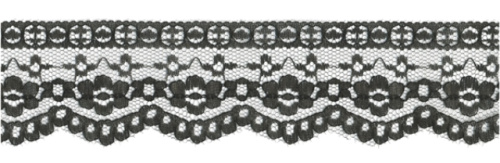  920 черный кружево-капрон 50мм (намотка 27,4 метров)  ТриКатушки