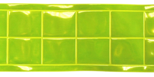  Лента светоотражающая "квадраты" (желтый), ширина 50мм, арт.0161-5008, (намотка 50 метров)  ТриКатушки