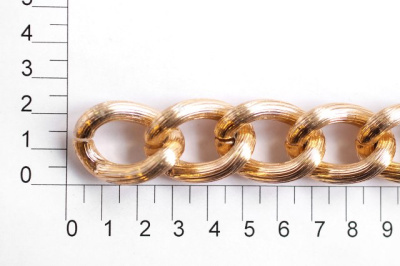  UX 014С цепь алюминий цв. 14К gold (упаковка 10 метров)  ТриКатушки