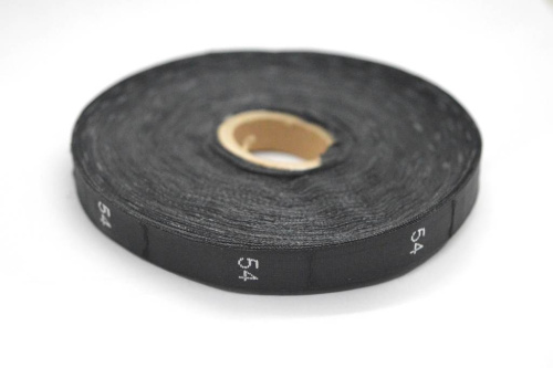  Размерник жаккард чёрный 54 (рул 1000шт)  ТриКатушки