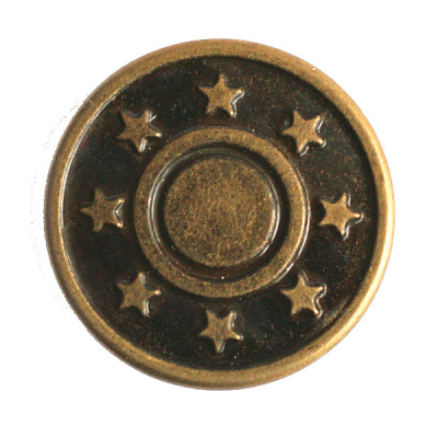  Пуговицы джинсовые 17мм Сталь ЗВЕЗДЫ цв.антик (уп.1000)  ТриКатушки