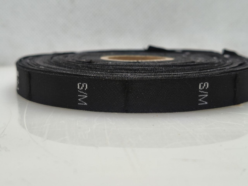  Размерник жаккард ,черный SM (рул 1000шт)  ТриКатушки