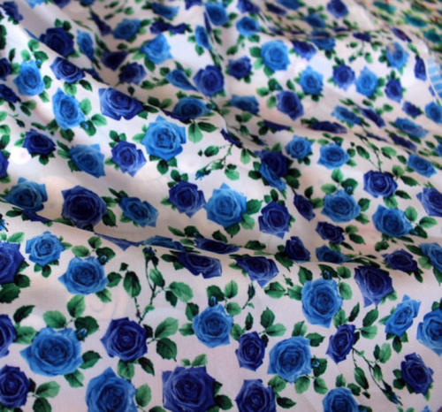  Ткань 2113 Шёлк искуственный ПРИНТ № 4  ТриКатушки