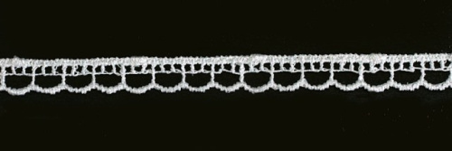  1002 белый Кружево вязанное 08мм (упаковка 15 ярдов = 13,7 метра)  ТриКатушки