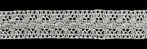  0063F лён кружево вязанное 25мм (намотка 20 ярдов = 18,3 метров)  ТриКатушки