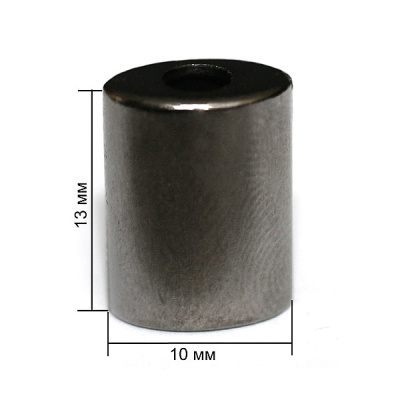  4105К черный никель концевик металл h=13мм (упаковка 500 штук)  ТриКатушки