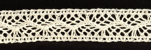  0235F бежевый кружево вязанное 22мм (намотка 20 ярдов = 18,3 метров)  ТриКатушки
