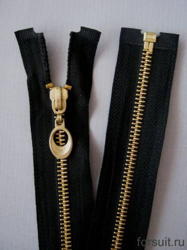  Молния Металл Т5 75 см №322 латунь, (уп.50)  ТриКатушки