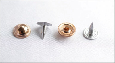  075-F золото Хольнитены декоративные "металл" d=9мм (упаковка 500 штук)  ТриКатушки