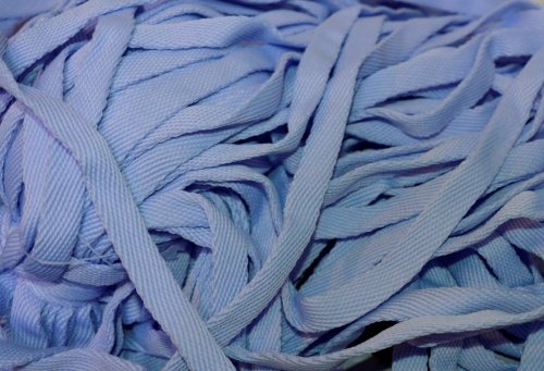  Шнур плоский полиэфирный 15мм (уп.100 м) цв 017 голубой  ТриКатушки