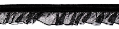  6298 черный резинка бельевая 20мм (намотка 144 ярда = 131,7 метра)  ТриКатушки