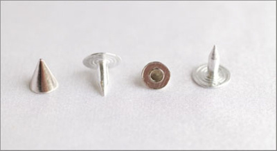  100-F никель Хольнитены декоративные "металл" d=6мм (упаковка 500 штук)  ТриКатушки