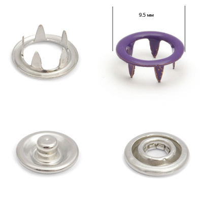  Кнопка рубашечная (кольцо) 9,5 мм - эмаль 175/1440 шт., цв. фиолетовый  NS  ТриКатушки