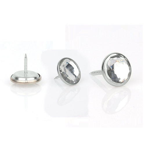  Мебельные гвозди с камнем "Страза" CK32T D-20,5 мм H-18 мм  ТриКатушки